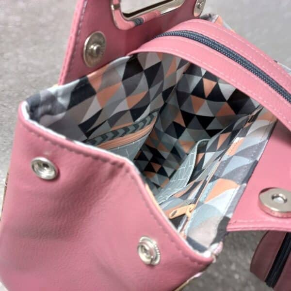 Rucksack-Tasche aus Kunstleder und Softshell