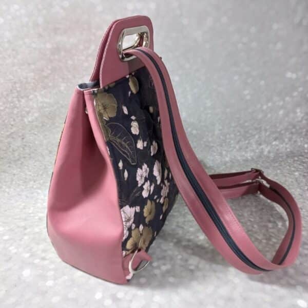 Rucksack-Tasche aus Kunstleder und Softshell